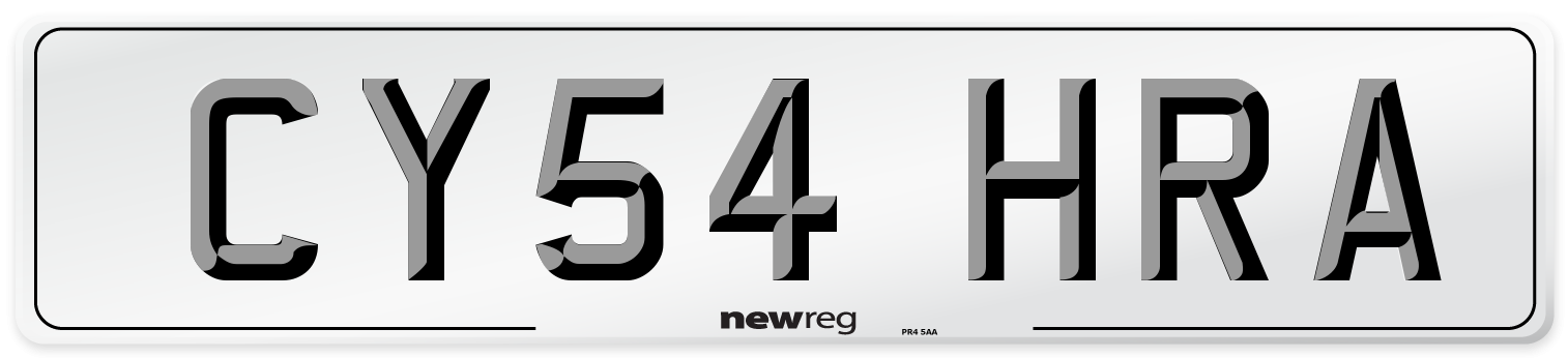 CY54 HRA Number Plate from New Reg